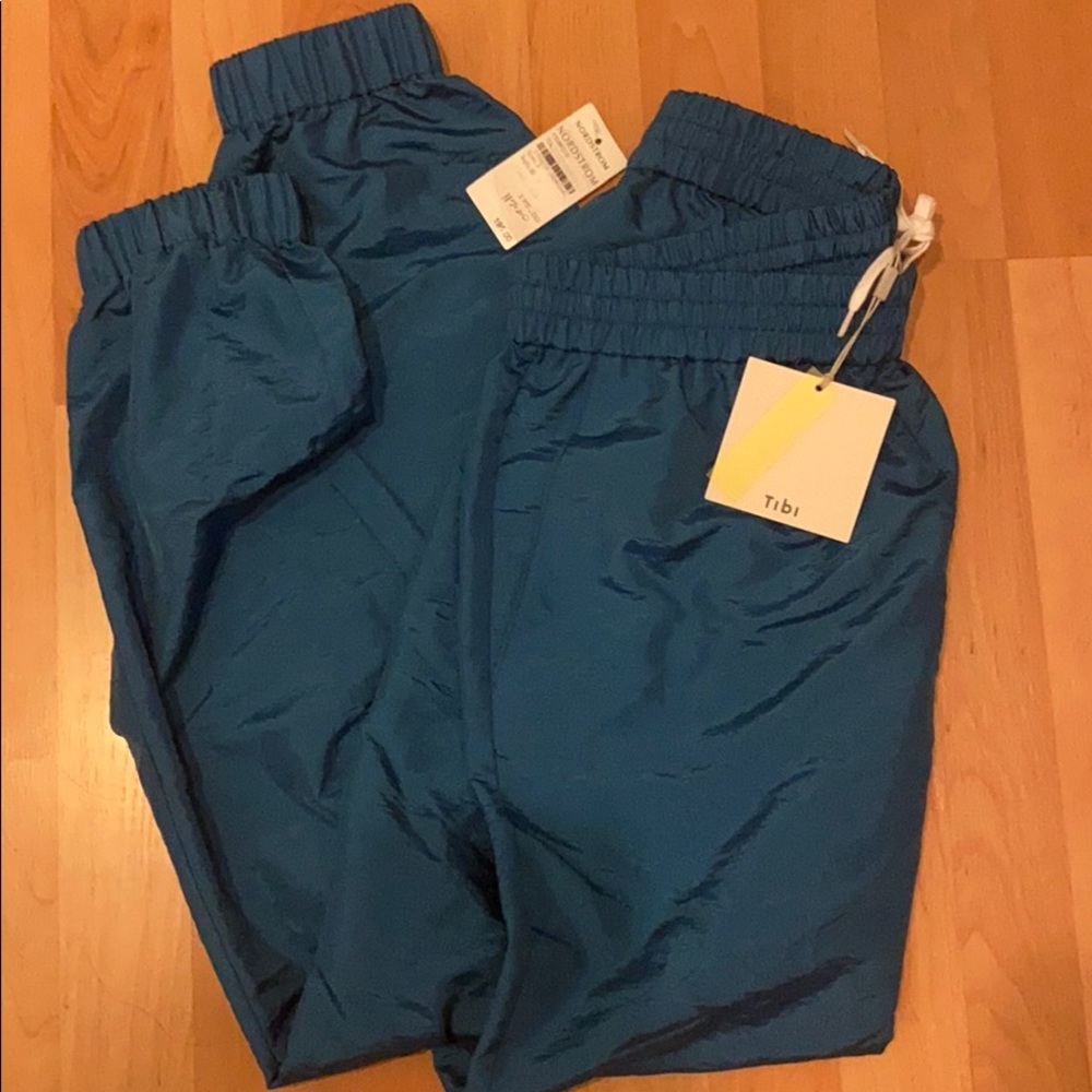 tibi teal light breathable joggers